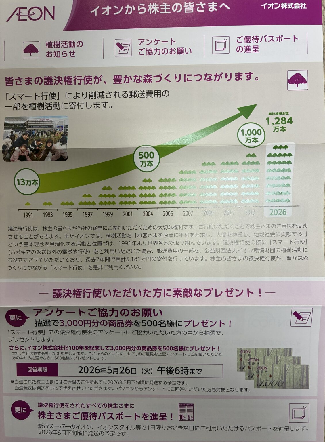 イオンの議決権行使をやってみた|1分で完了+抽選3000円の現実的な期待値 | 株主優待投資とランニングの実録ブログ